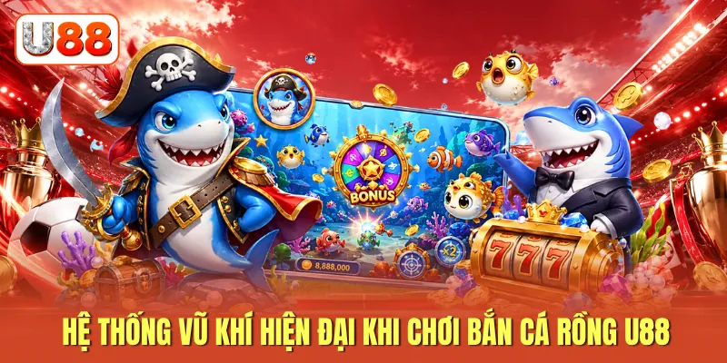 Hệ thống vũ khí hiện đại khi chơi bắn cá rồng U88 Hệ thống vũ khí hiện đại khi chơi bắn cá rồng U88