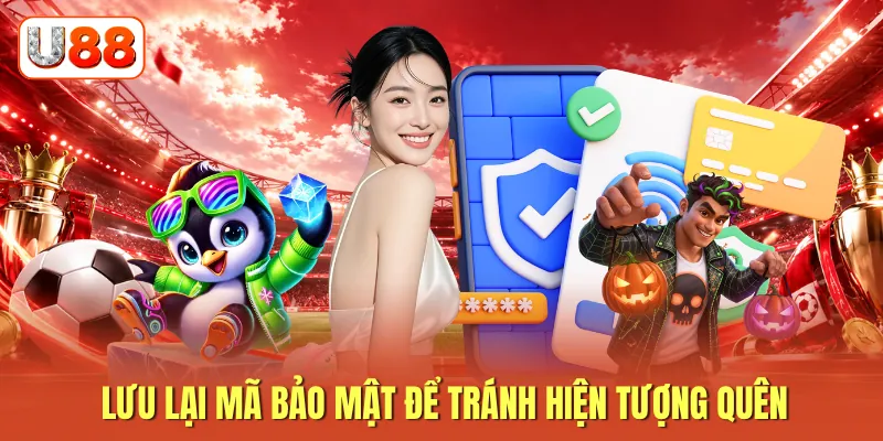Lưu lại mã bảo mật để tránh hiện tượng quên Lưu lại mã bảo mật để tránh hiện tượng quên